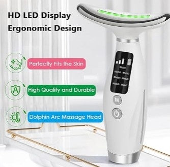 LUMISKIYN™ – Facial and Neck Massager with Rejuvenating LED Light