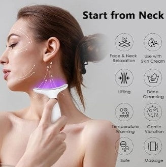 LUMISKIYN™ – Facial and Neck Massager with Rejuvenating LED Light